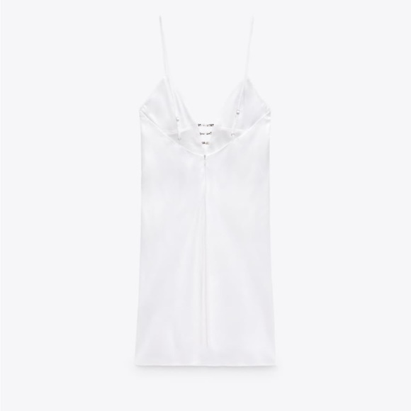 Zara Satin Effect Jewel Mini Dress - Picture 4 of 9